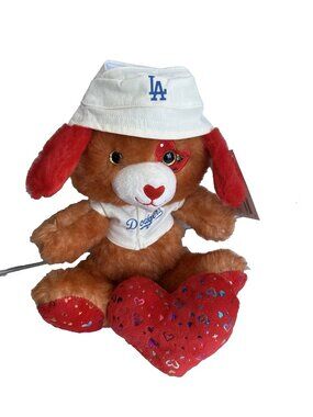 Mini Teddy Bear in Ohtani 17 Jersey Shirt & Hat Brown with Red Heart - BNWT